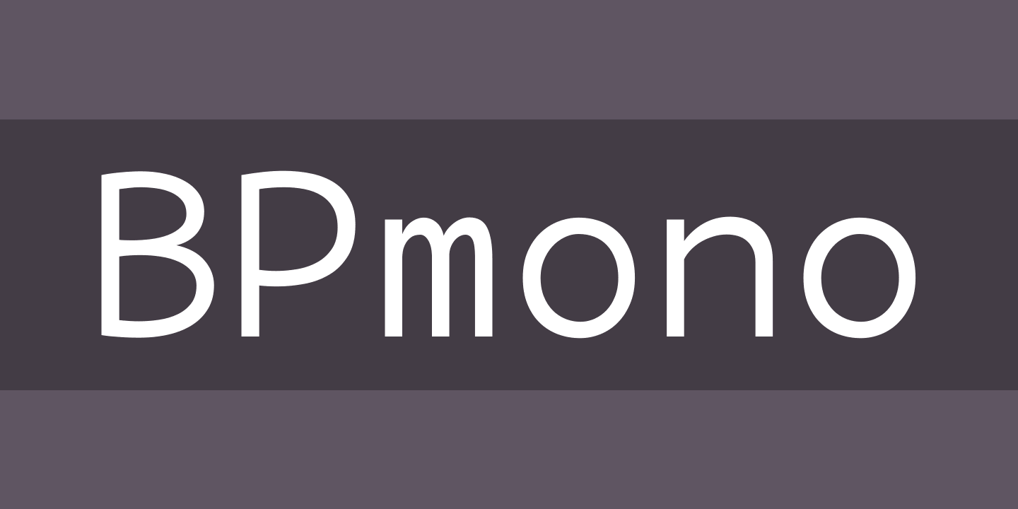 BPmono Font preview